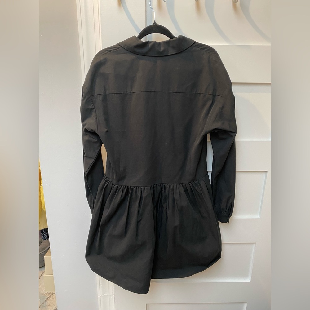 WAYF black Georgia Mini button down Shirt Dress - Picture 6 of 7